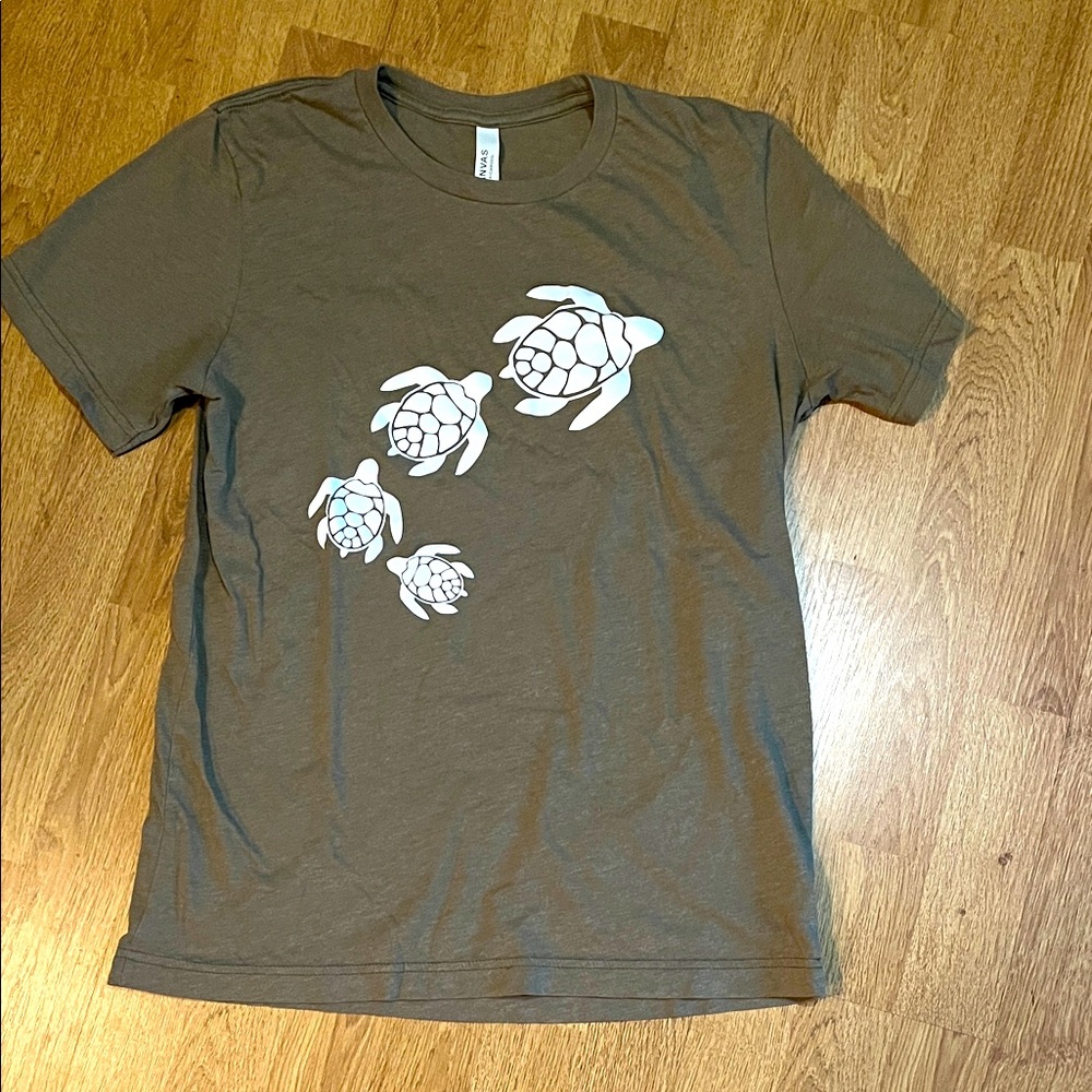 Green T-Shirt with Turtle Design